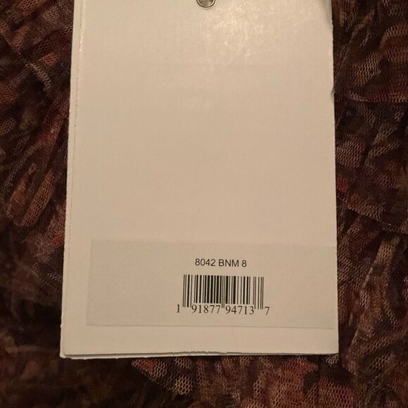 Mac Duggal 8042 Brown Ruffle Floral Maxi Dress Gown - Picture 15 of 15